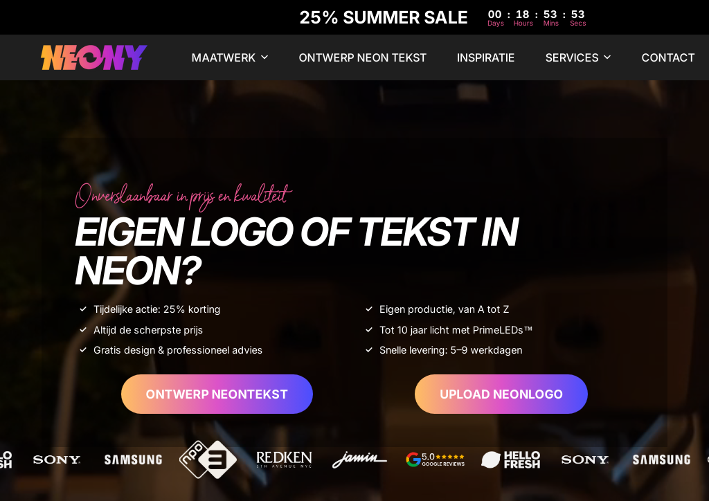 Neony Portfolio Webmakker Klant