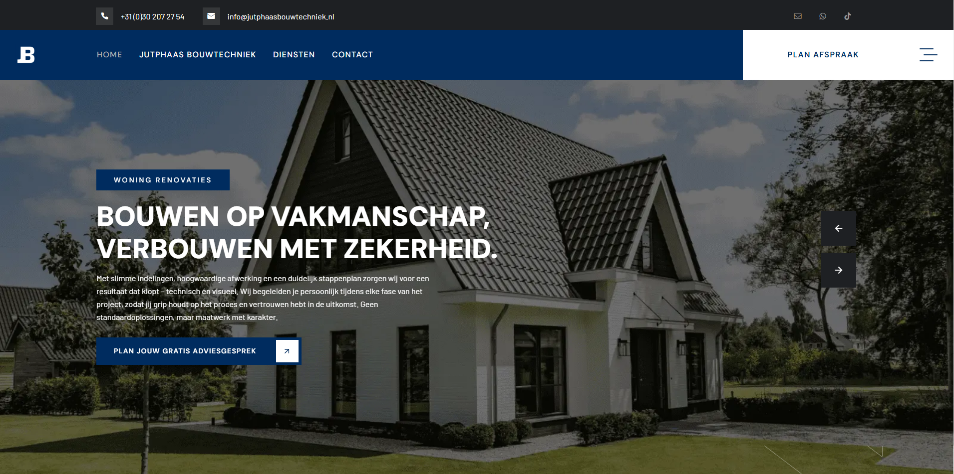 Jutphaas Bouwtechniek Portfolio Webmakker Klant
